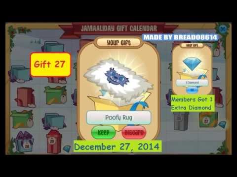 Animal Jam: Jamaaliday Gift Calendar 2014 - All Gifts