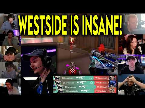 Valorant Streamers React To GX westside INSANE 4k Against FNC In VCT