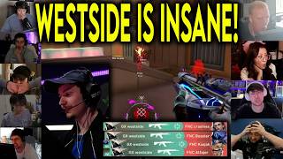 Valorant Streamers React To GX westside INSANE 4k Against FNC In VCT screenshot 2