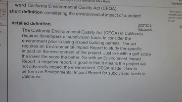 California Environmental Quality Act (CEQA) Real Estate License Exam Study Guide AgentExamPass.com