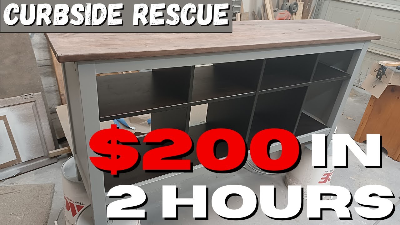 Curbside Furniture Rescue // Furniture Makeover $200 in 2 hours.