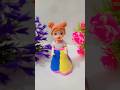 Making cute unicorn dress with clay 🥰🧿💯🌸🌍 cute clay doll making #ytshorts #shorts