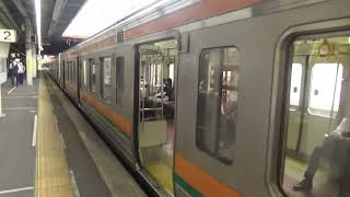 JR中央本線金山駅で、２１１系４両編成重連発車シーン　２０２３年６月４日撮影