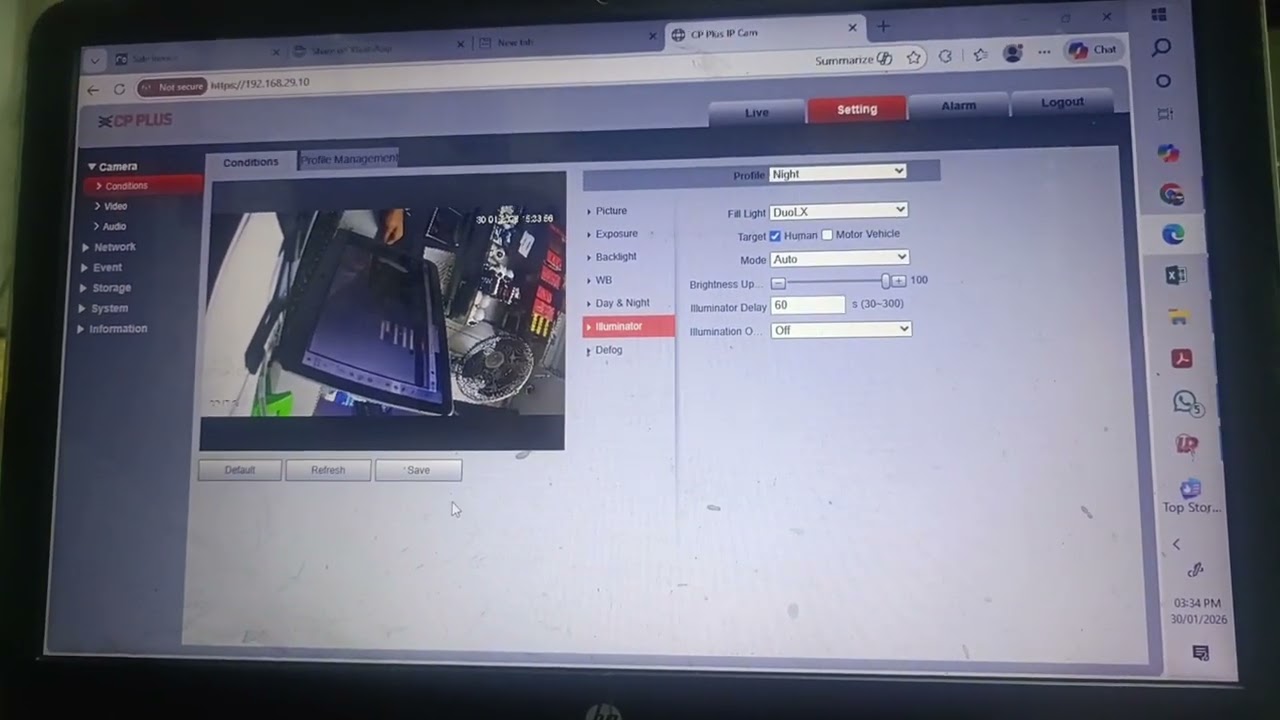 Cp plus ip illumax motion light setting Cp plus ip camera me night light kaise on kare(STQC ip )
