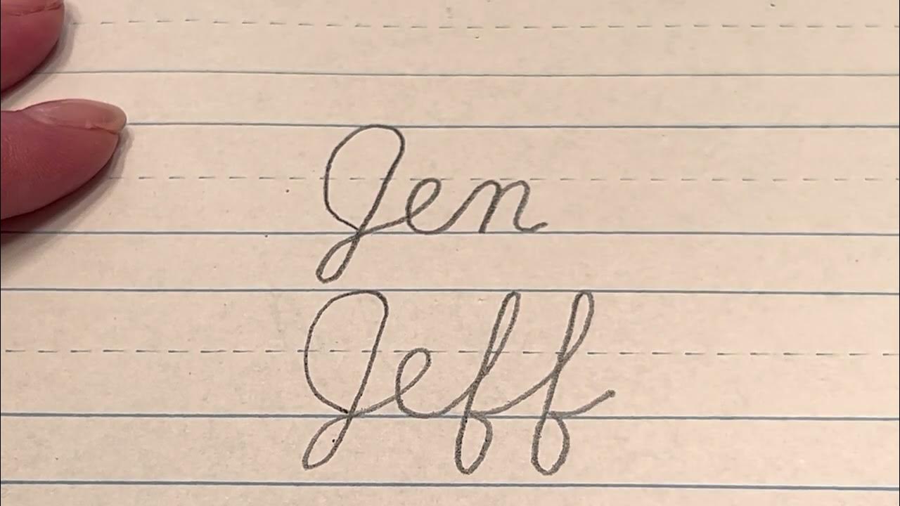How to connect cursive capital "J" - YouTube