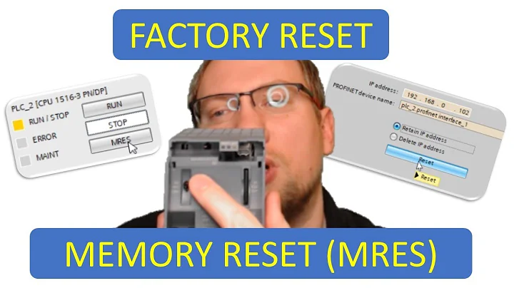 TIA Portal: Restart, Memory Reset (MRES), Factory Reset