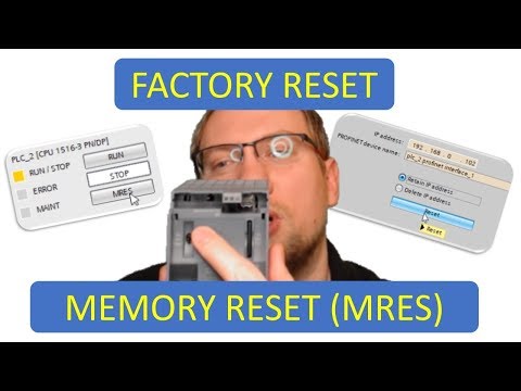 TIA Portal: Restart, Memory Reset (MRES), Factory Reset