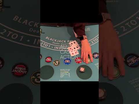 THIS HURT MY SOUL!! BLACKJACK DOUBLE DOWN DISASTER!! #shorts