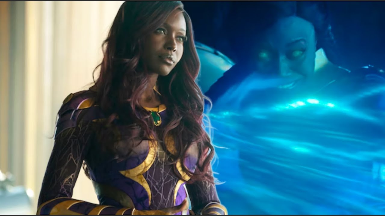 Starfire All Scenes Powers & Fights Titans S04 part 1 (2022) YouTube
