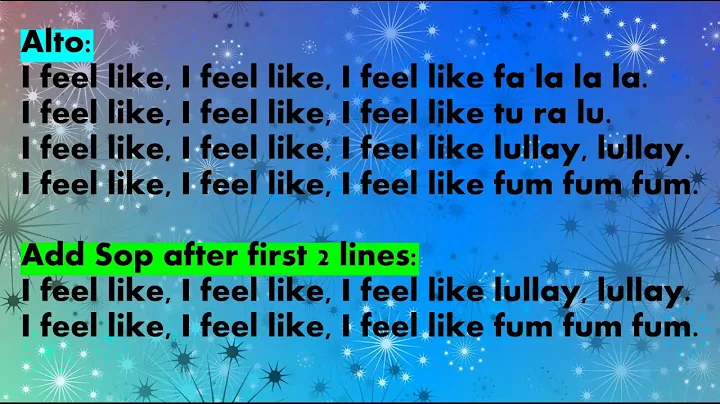 Sop 2-I Feel Like Fa La La La