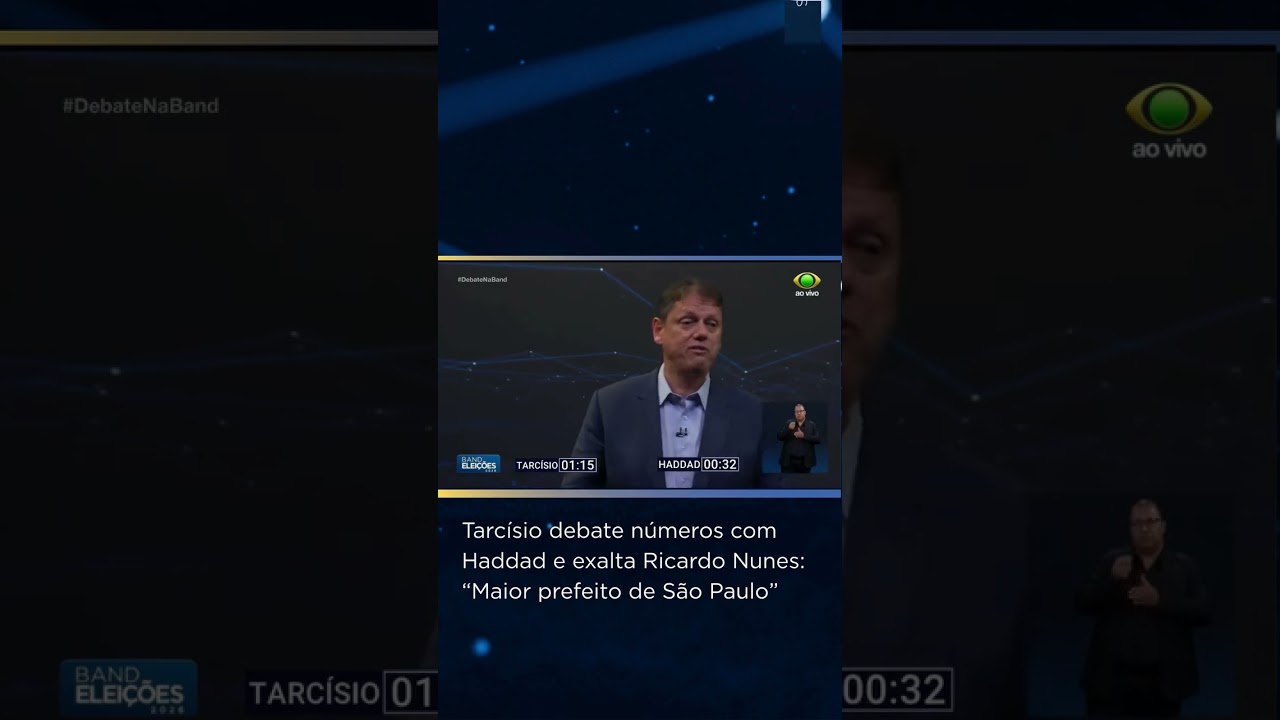 Tarcísio de Freitas debateu números de investimentos em seu governo com Fernando Haddad
