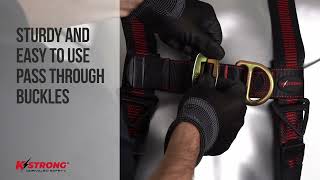 Kstrong Kapture Elite 5-Point Full Body Harness, Dorsal Front D-Ring, Mb Legs Ansi - Ufh10211P