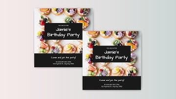 Create a Birthday Party Invitation Card using Visual Paradigm InfoART