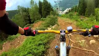 downhill mountain bike run oz en oisans  alpe d'huez mega