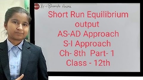 Short - Run Equilibrium Output  AS- AD Approach & S-I Approach  Ch - 8th  Part - 1 Class - 12th