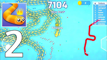 Snake I.O Game | Gameplay Walkthrough - Tin Gameplays Always On Top - Part 2 - (Android,IOS) 