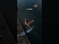 Which camera tool gets the best cliff diving shots? 🎥🚁🦯 #shorts