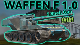 WT AUF E 100 IS HERE with 5-shell gun! Waffen F 1.0 Review | WoT Blitz