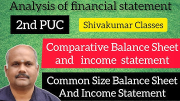 2nd PUC | Analysis of Financial statement | all the methods | #2ndpucaccountancy #comparative