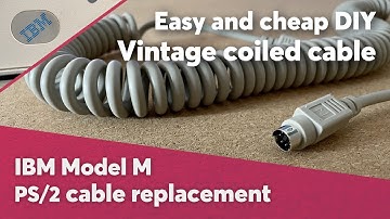 EASY AND CHEAP IBM Model M Cable Replacement and PS/2 cable Coiling!