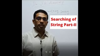 String Searching in C || Program