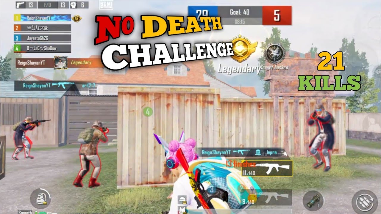 No Death Challenge | 21 Kills | BGMI | REIGN SHAYAN