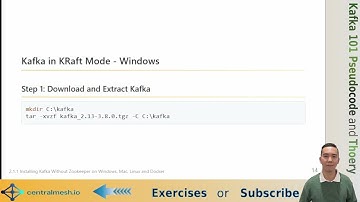 2.1.1 Installing Kafka Without Zookeeper on Windows, Mac, Linux and Docker