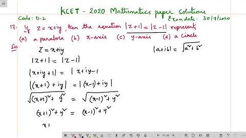 If z= x+it then the equation |z+1|=|z-1| represents