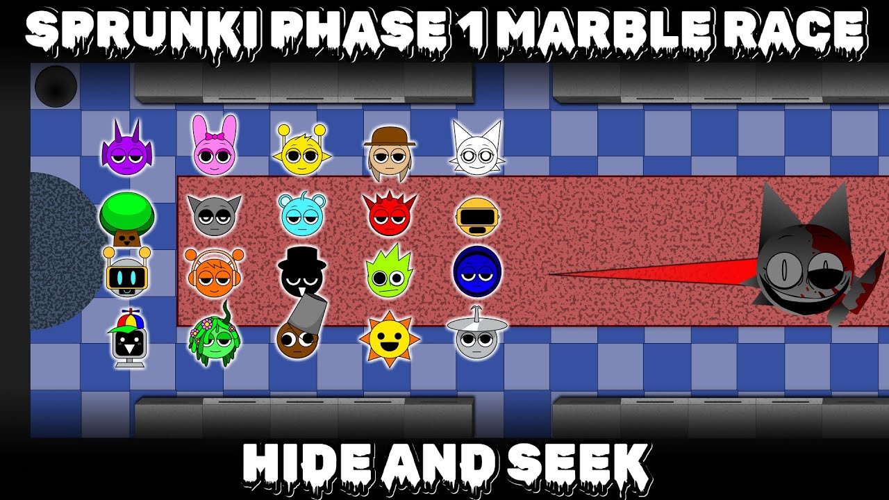 Incredibox Sprunki Phase 1 Vs. Seeker - Hide and Seek Marble Race In Aldogoo