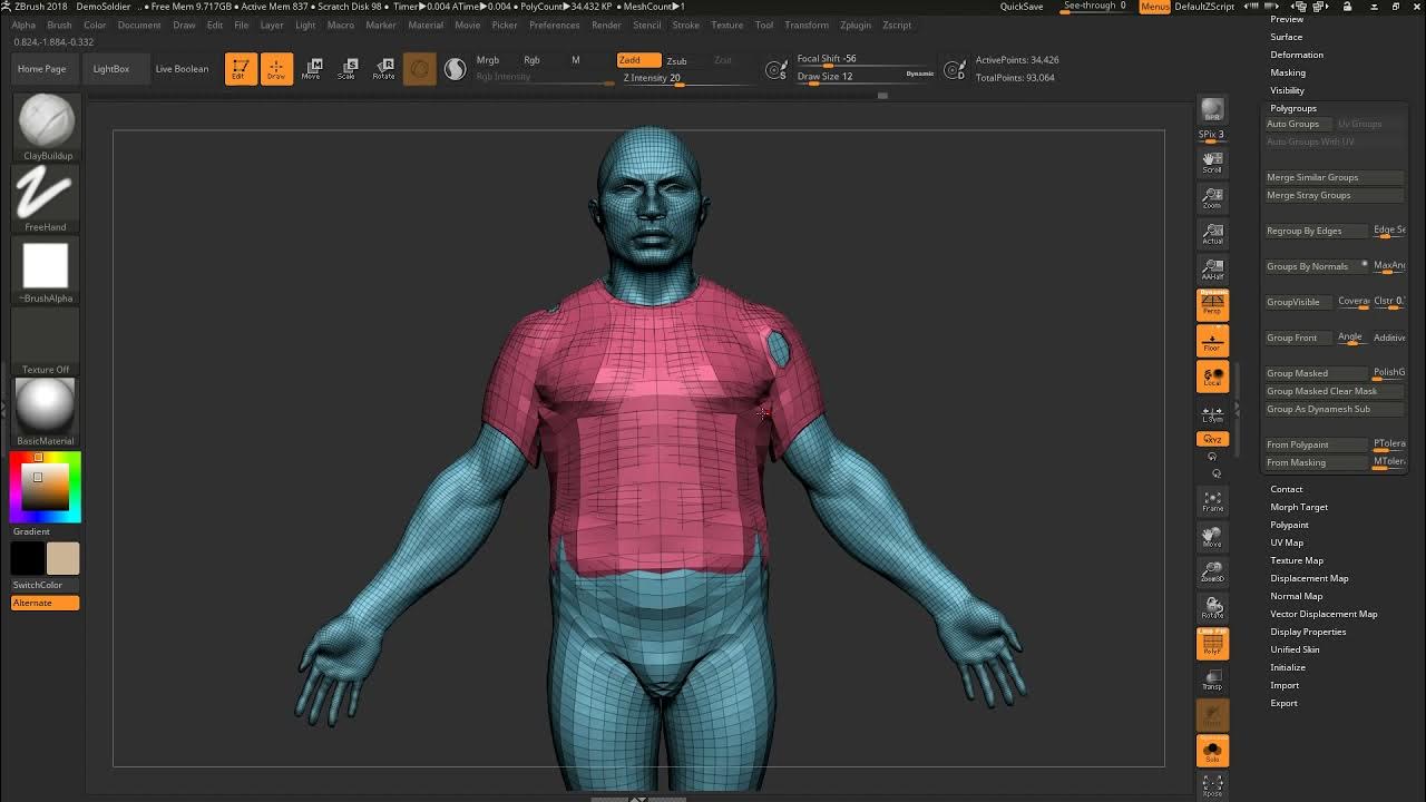 Học Zbrush Bài 07 Polygroup Posing - YouTube