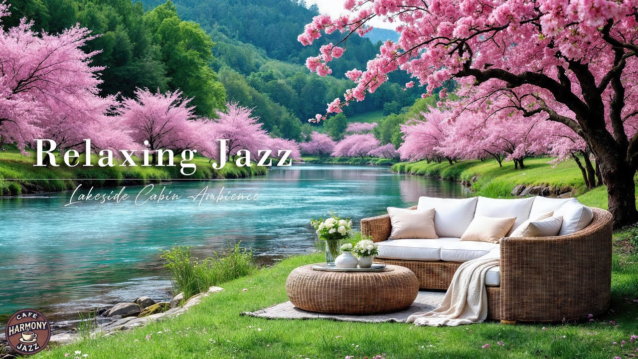 Relaxing Spring Morning in Lakeside | Tranquil Jazz Piano Music for ...