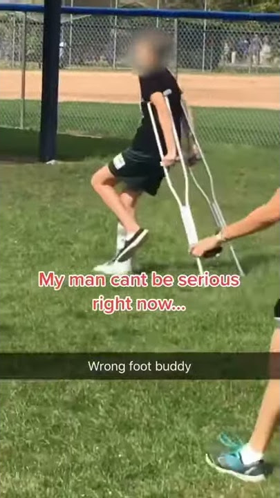 Kid Walks On Wrong Leg While Faking Leg Injury