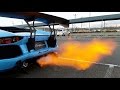 Lamborghini Aventador Shooting Flames Compilation HD