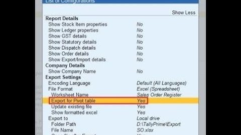 Tally Add On : Export Data of Vouchers in Excel Pivot Table in Tally Prime Software