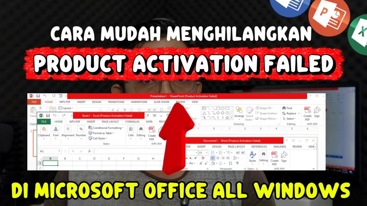 🔴CARA ATASI OFFICE (WORD-EXCEL-PPT) PRODUCT ACTIVATION FAILED - ACTIVATION WIZARD 100% WORK PERMANEN
