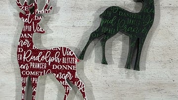Chalk Couture - How To Use & Review On Reindeer Wood Shapes & Pattern Transfer Silkscreen