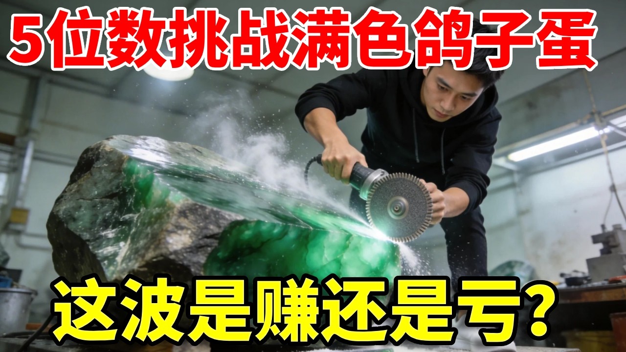 山西大哥豪横出手，5 位数挑战满色鸽子蛋！这波到底是赚还是亏？#老蒋翡翠#翡翠#钻石