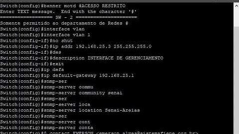 SNMP no Switch CISCO - SENAI Pernambuco