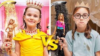 Rich vs Broke Barbie Challenge: Eva's Cardboard Makeover 🩷