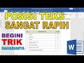 Cara Membuat Perataan Teks Dalam Tabel Yang Rapi di Ms Word  || Trik Rahasia