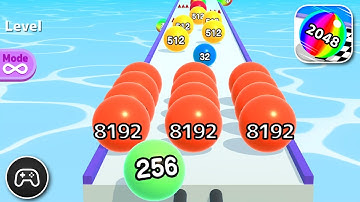 Ball Run 2048 - Gameplay Walkthrough Part 143 - Puzzle Game Levels To Play (iOS, Android)