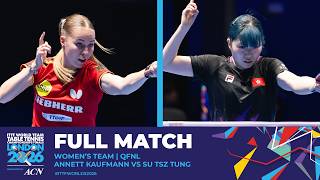 FULL MATCH | Annett Kaufmann vs Su Tsz Tung | MT - QF | #ITTFWorlds2026 screenshot 3