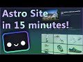 Build an Astro site in 15 minutes! Using a template I made (Tailwind, Flowbite UI, Formspree)