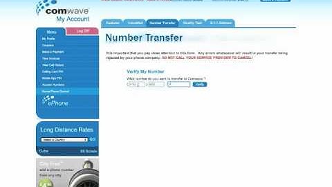 Transferring Your Phone Number to Comwave