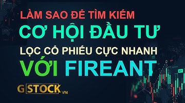 Làm sao để Tìm kiếm cơ hội đầu tư ?- Lọc cổ phiếu cực nhanh với FireAnt - Miễn phí 100%