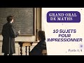 Grand oral de maths  10 sujets audacieux  partie 14