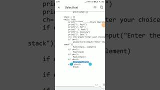 Implementation of Stack Using python