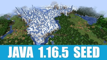 Minecraft Java 1.16.5 Seed: Two villages on ice spikes at spawn + two portals, jungle temple, igloo