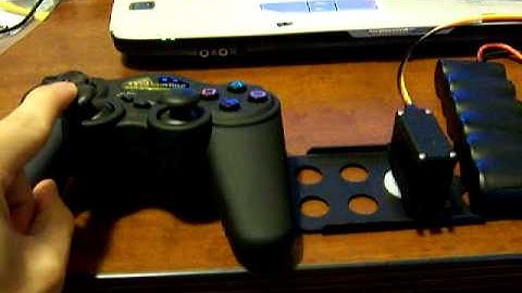 WIreless PS2 controller + SSC-32 + Basic Atom 28 Pro Microcontroller + Bot Board II