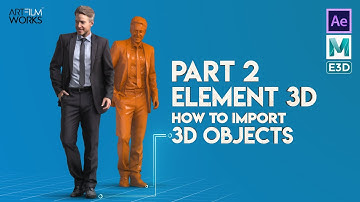 Video Copilot Element 3D Hindi Tutorial Part 2 - How to import 3D Objects in Element 3D